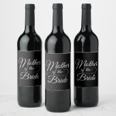 Elegante moeder van de bruid wijn etiket (Flessen)