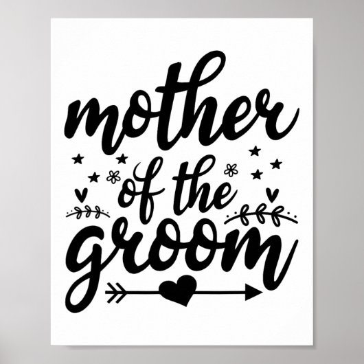 Elegante moeder van de bruidegom huwelijk moeder poster (Voorkant)