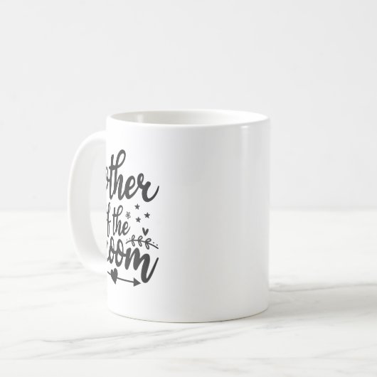 Elegante moeder van de bruidegom trouwt huwelijk M Koffiemok (Voorkant links)