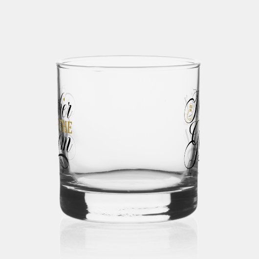 Elegante Moeder van de bruidegom voeg naam Bruilof Whisky Glas (Rechts)