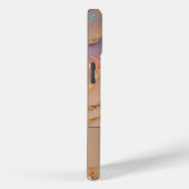 Elegante Moeder-van-Parel en Gouden Glitter Monogr Case-Mate iPhone Case (Achterkant / Rechts)
