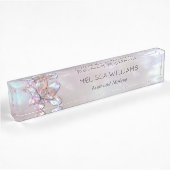 Elegante Moeder-van-Parel Lelie Naambordje