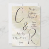 Elegante Moeder-van-Parel Perzik Save the Date Kaart (Achterkant)