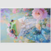 Elegante Moederdag Bloemenkikker Decoupage Tissuepapier (Voorkant)