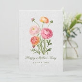 Elegante Moederdag Bloemrijke Kunst Uitnodiging (Staand voorkant)