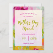 Elegante Moederdag Brunch Invitation Kaart (Voorkant)