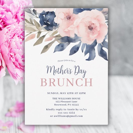 Elegante Moederdag brunch Kaart