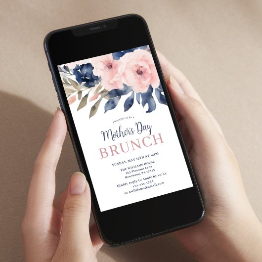 Elegante Moederdag brunch Kaart