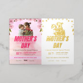 Elegante Moederdag brunch uitnodiging (Buiten Laag)
