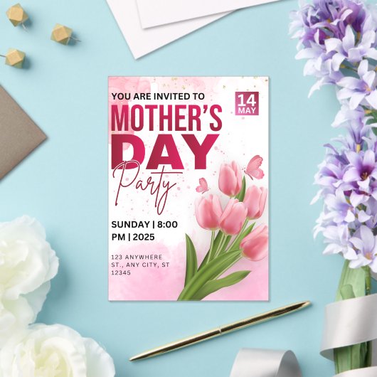 Elegante Moederdag brunch uitnodiging (Insitu (Huwelijk))