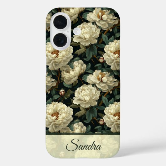 Elegante Moederdag Cadeaupioen Roos Naam Case-Mate iPhone Case (Achterkant)