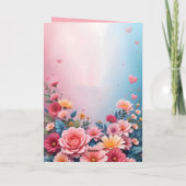 Elegante Moederdag-flora met oprechte bloemen Bedankkaart (Achterkant)