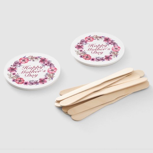 Elegante Moederdag Floral Wreath Hand Fan Handwaaier