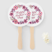 Elegante Moederdag Floral Wreath Hand Fan Handwaaier