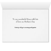 Elegante Moederdag Flowers (Binenzijde Horizontaal (Onderkant))