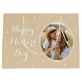 Elegante Moederdag gepersonaliseerde foto goud Groot Cadeauzakje (Voorkant)
