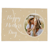 Elegante Moederdag gepersonaliseerde foto goud Groot Cadeauzakje (Achterkant)