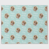 Elegante Moederdag Gepersonaliseerde Foto Mint Gro Cadeaupapier (Vlak)