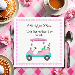 Elegante Moederdag Golf Brunch Feest Servet