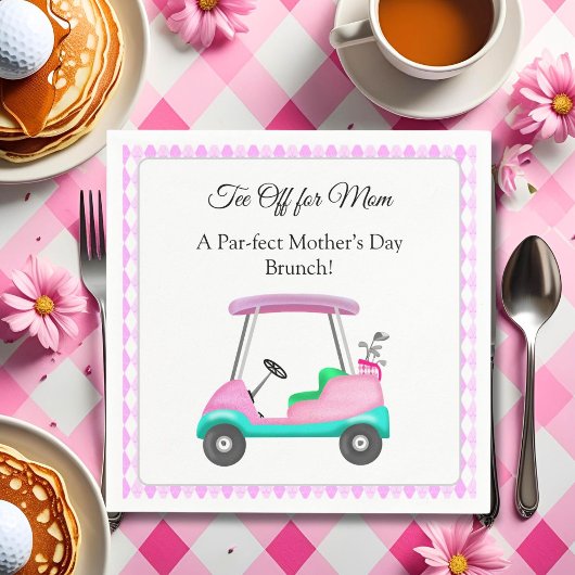 Elegante Moederdag Golf Brunch Feest Servet