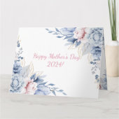 Elegante Moederdag in waterverf bloemenstijl Kaart (Achterkant)