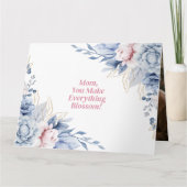 Elegante Moederdag in waterverf bloemenstijl Kaart (Voorkant)