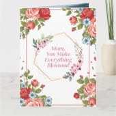 Elegante Moederdag Kaart (Voorkant)
