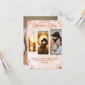 Elegante Moederdag Kaart - een oprecht eerbetoon (Voorkant / Achterkant in situ)