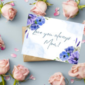 Elegante Moederdag Kaart met Bloemen Waterverf