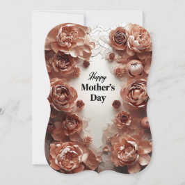 Elegante Moederdag Kaart met bloemstuk