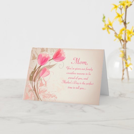 Elegante Moederdag Kaarten (Gele Bloem)