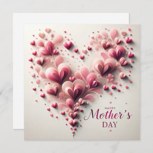 Elegante Moederdag Persoonlijk Feestdagenkaart (Voorkant / Achterkant)