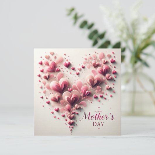 Elegante Moederdag Persoonlijk Feestdagenkaart (Staand voorkant)