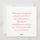 Elegante Moederdag Persoonlijk Feestdagenkaart (Achterkant)