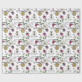 Elegante Moederdag Queen Bee and Flowers Cadeaupapier (Vlak)