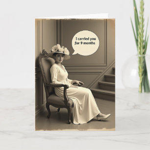 Elegante Moederdag Sepia Kaart