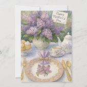 Elegante Moederdag Theepartij Uitnodiging (Achterkant)