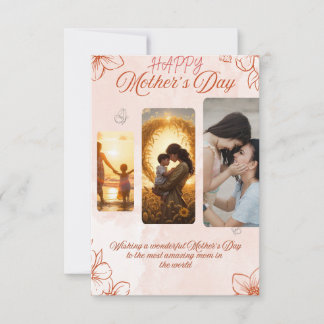 Elegante Moederdagkaart – Een Hartelijke Hulde Kaart