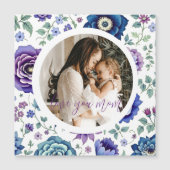 Elegante Moederdagkaart met bloemen (Voorkant)