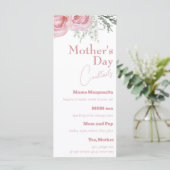 Elegante Moedersdag Cocktails Menu (Staand voorkant)