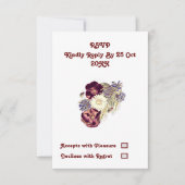 Elegante Moerbei Rurale Bloemen Bruiloft RSVP (Voorkant)