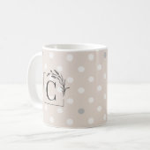 Elegante mok met eigen monogram – huwelijksgeschen (Voorkant links)