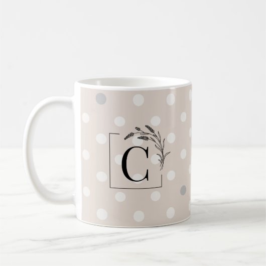 Elegante mok met eigen monogram – huwelijksgeschen (Links)