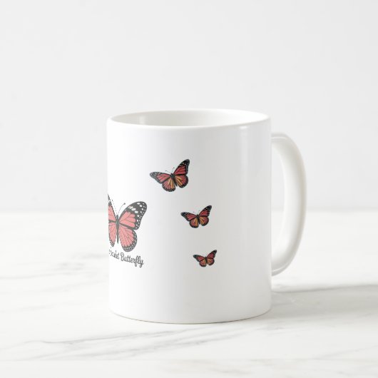 Elegante Mok met Scarlet Butterfly design (Voorkant rechts)