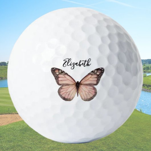 Elegante Monarch Butterfly gepersonaliseerde dames Golfballen