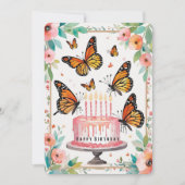 Elegante Monarch & Cake Verjaardag Kaart (Voorkant)