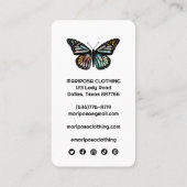 Elegante Monarchvlinder Aangepaste Prijs Hanglabel Visitekaartje (Achterkant)
