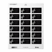 Elegante monarchvlinder etiket (Full Sheet)