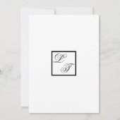 Elegante Monochome bruiloft uitnodiging (Achterkant)