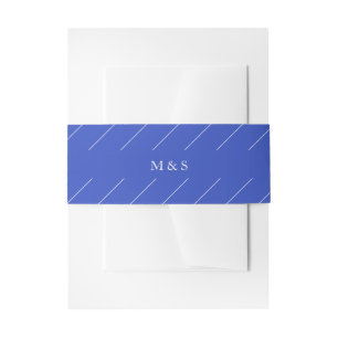 Elegante Monochromatische Blauwe Gepersonaliseerde Uitnodigingen Wikkel